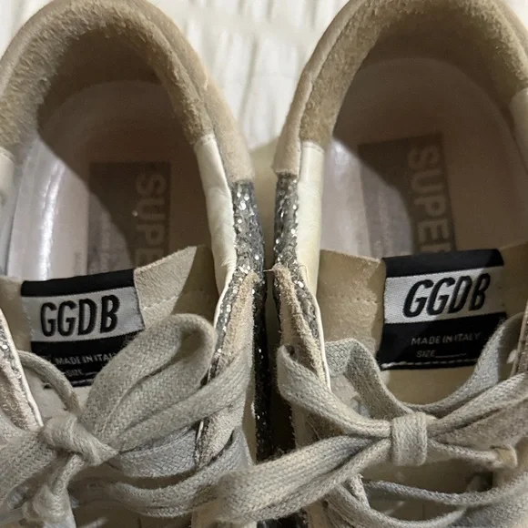 Golden Goose Silver Glitter Sneakers - Picture 3 of 10